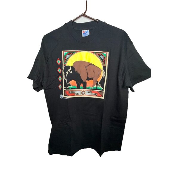hanes beefy Other - 1992 Melvin Bainbridge Native Creations Buffalo T-shirt Southwestern VTG NEW Q